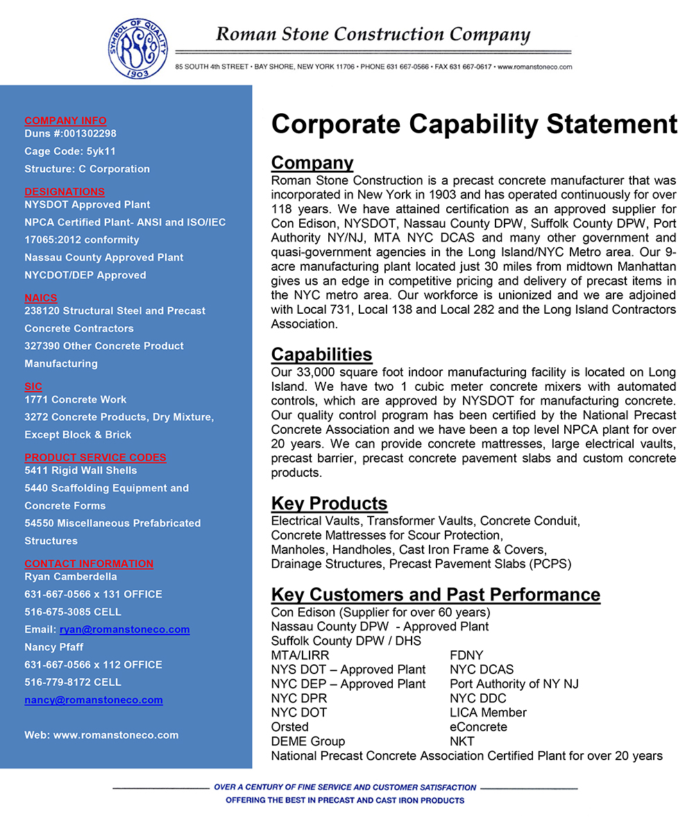 RSC Capability Statement REV 020414