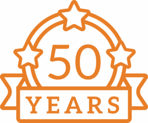 Roman Stone | 50 Years badge