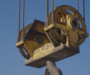 Heavy-duty crane equipment used to support precast concrete construction and infrastructure projects