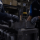 Precast concrete products being manufactured inside the Roman Stone facility